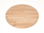 Preview: Round Tabletop Worktop Oak A/B, finger jointed lamellas, 26 mm, untreated